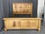 This Steven Shell Homestead king size bed frame features a warm, natural wood finish with clean paneled detailing that...