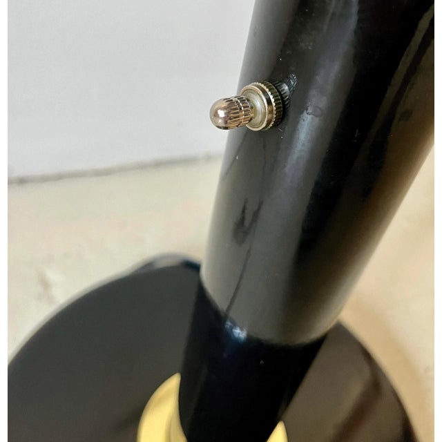 Metal 1980s Post-Modern Eyeball Black Metal Multi-Arm Adjustable Task Lamp For Sale - Image 7 of 9