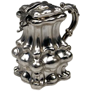Biedermeier Silver Money Box, Vienna, Austria, 1856