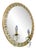 Illuminated Oval Mirror in Crystal and Gilt Brass from Palwa, Germany, 1960s For Sale