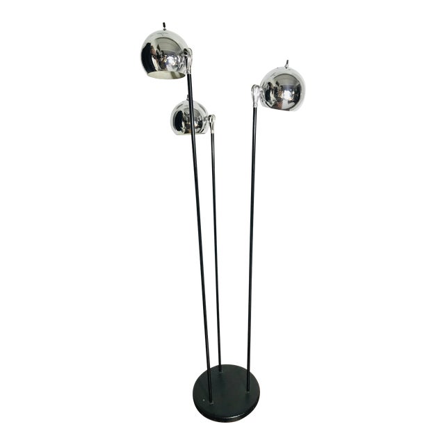Vintage Raymor Chrome 3 Globe Floor Lamp Chairish