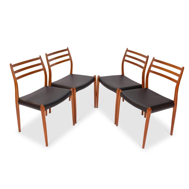 An iconic Danish design, the Møller No. 78 dining chair was created in the 1950s by Niels Otto Møller for J. L. Møller...