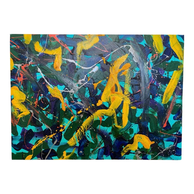 Acrylic on Canvas Abstract Expressionist Painting For Sale