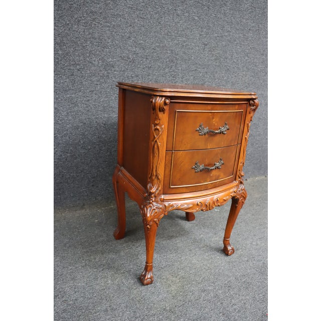 Mahogany Claw and Ball Two Drawer Nightstand For Sale In Philadelphia - Image 6 of 12
