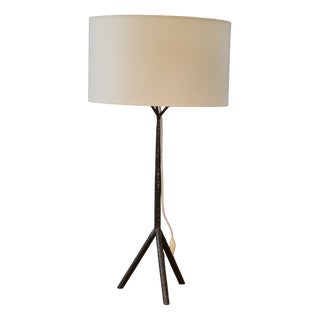 Large Wrought Iron Lamp in the style of the Ateliers Marolles, 1950s For Sale