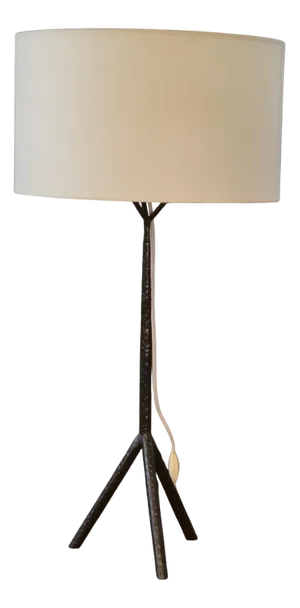 Large Wrought Iron Lamp in the style of the Ateliers Marolles, 1950s