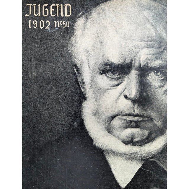 An original 1902 Jugend magazine cover (Issue No. 50) featuring a masterful portrait of renowned German physician,...
