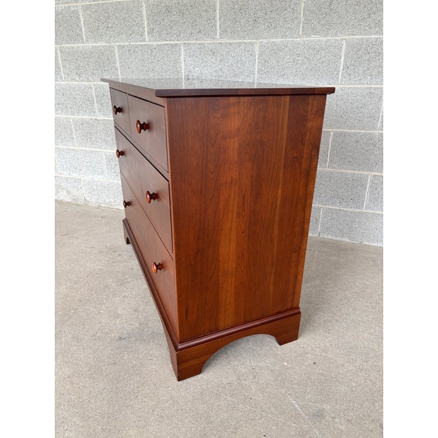 Wood Ethan Allen American Impressions 4 Drawer Cherry Bachelor Chest - (224) For Sale - Image 7 of 12