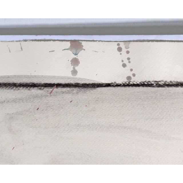 1980s “Piedmont Landscape” Abstract Mixed Media Painting Signed by Harry Hilson For Sale - Image 5 of 8