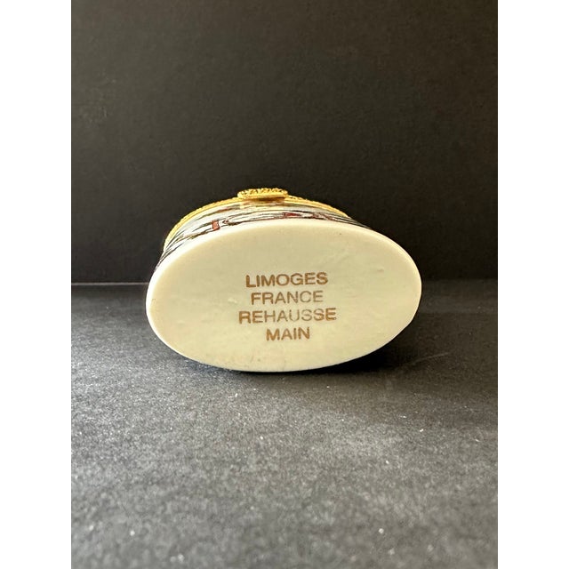 Vintage Limoges Christmas Trinket Box For Sale - Image 9 of 12
