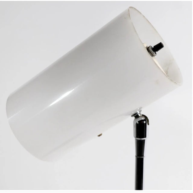 Metal 1970s Mid Century Modern Chrome Cylinder Can Shade Floor Lamp by George Kovacs For Sale - Image 7 of 8