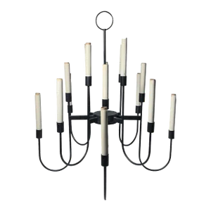 Vintage Lightolier Black Chandelier