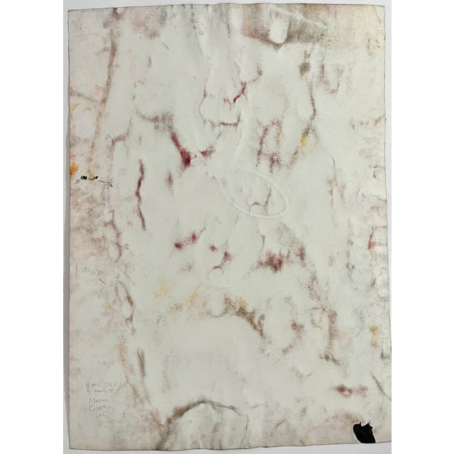 1990s Mason Rader, Abstract Surrealist Spray Paint Mixed Media Painting Outsider Art Mason Rader, 1994 For Sale - Image 5 of 6