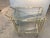 Vintage Chinoiserie Faux Bamboo Brass Rolling Bar Cart For Sale - Image 4 of 9