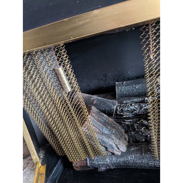 Mid 20th Century Fireplace With Logs and Flame For Sale - Image 9 of 10