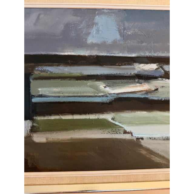This is an original oil on canvas painting by Danish artist Frantz Vester Pedersen (1934-1972). The painting is framed in...