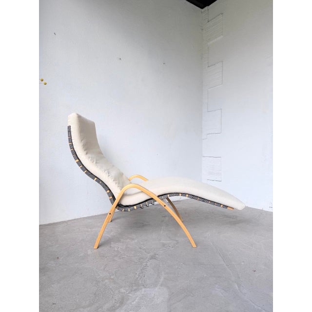 Wood Vintage Bentwood Deck Chair by Kim Samson for Ikea, 1980s For Sale - Image 7 of 18