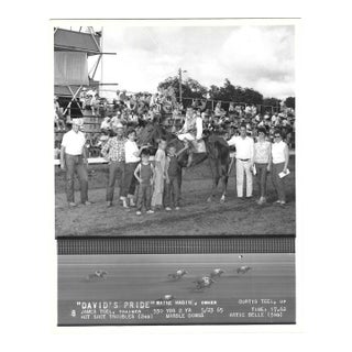 1965 Horse Racing Winner's Circle Equestrian Photograph For Sale
