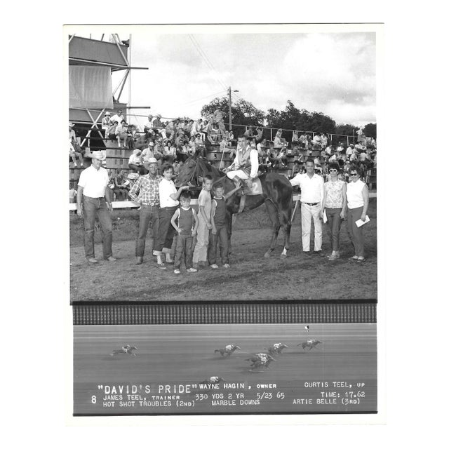 1965 Horse Racing Winner's Circle Equestrian Photograph For Sale