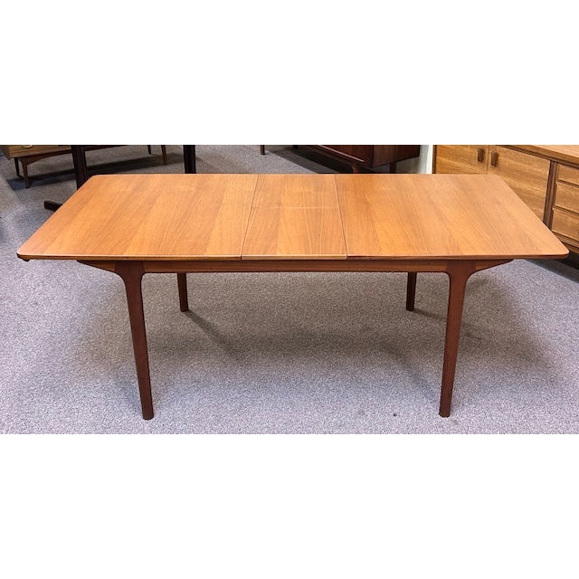Auburn Teak Dining Table by McIntosh Two Butterfly Leaves Mid Century Modern For Sale - Image 8 of 18