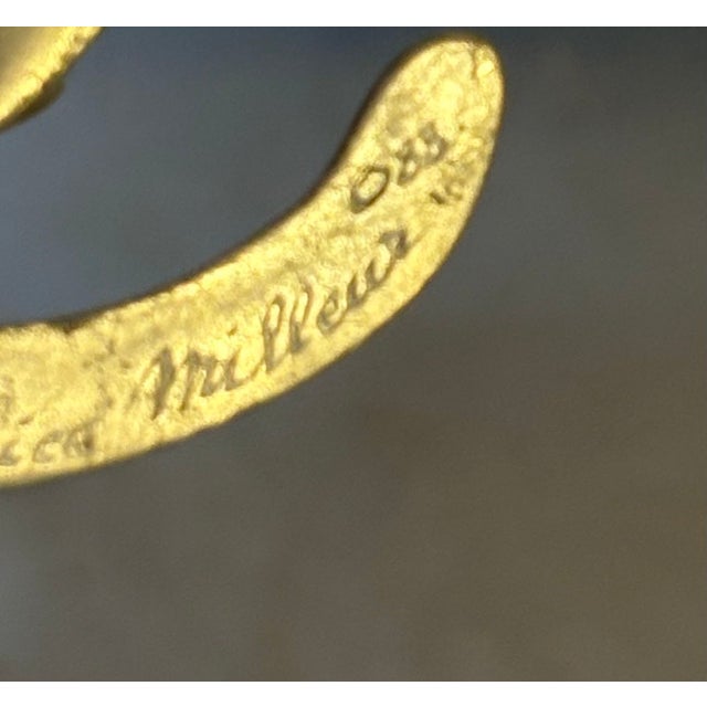 1970s-80s Maurice Millere large pewter double cat brooch. Excellent condition.