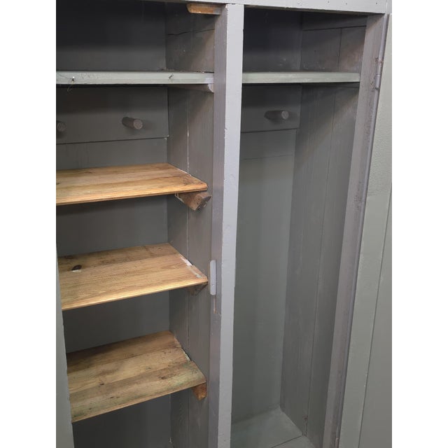 Curved Workshop Locker in Wood, 1950s For Sale - Image 13 of 18
