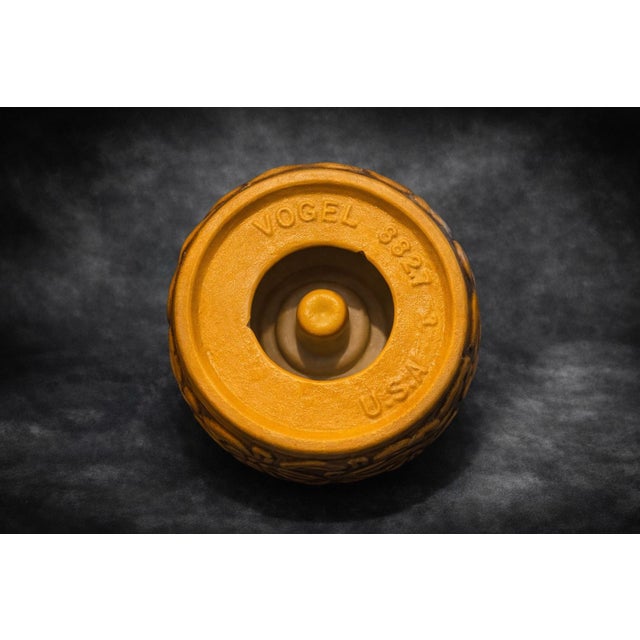 Mid 20th Century 1970’s Vogel Studio Pottery Candle Holder – Carved Floral Motif – Mid-Century / 1970s Organic Modern – Usa For Sale - Image 5 of 7