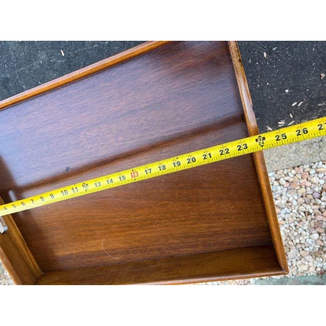 Contemporary Mid 20th Century Vintage Mahogany Folding Butler’s Tray Tea Table. For Sale - Image 3 of 10