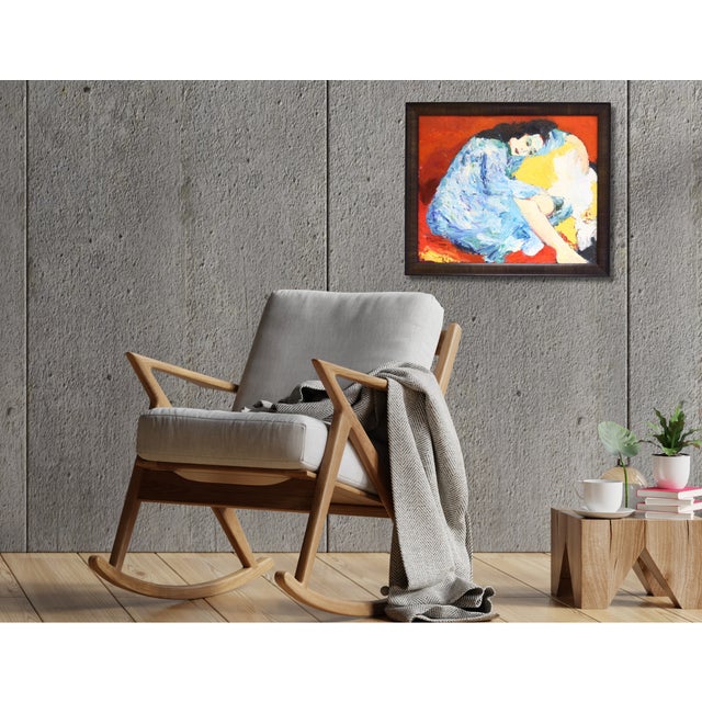 Midcentury French Portrait For Sale - Image 4 of 4