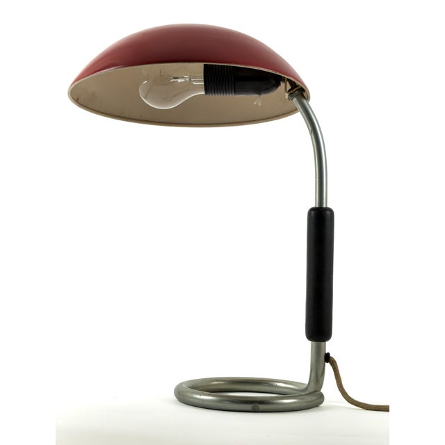 1930s Nickel-Plated Steel Table Lamp by Chr. Bergh & Co. and Cebe, Sweden, 1937 For Sale - Image 5 of 11
