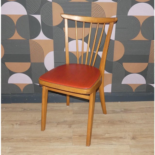 Kitchen Chair in Acella Red Mottled, 1950s For Sale - Image 10 of 10