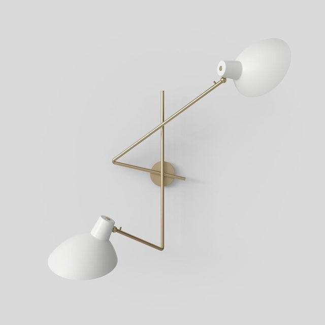 Vv cinquanta twin wall lamp design by vittoriano viganò this version is with black lacquered reflector and black mount....