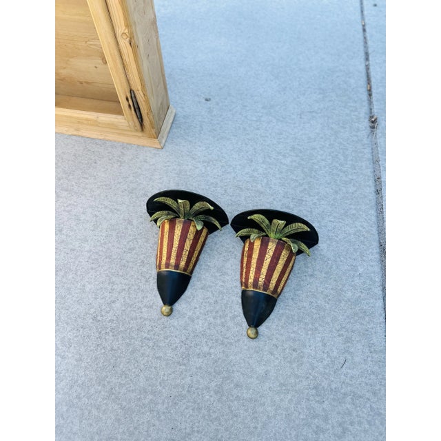 Metal Palm Tree Wall Brackets For Sale - Image 7 of 8