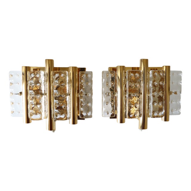 Wall Sconces attributed to Carl Fagerlund for Lyfa, Sweden, 1970s, Set of 2 For Sale