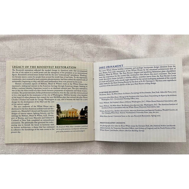 Vintage 2002 Official White House Historical Association Christmas Ornament - The East Room Centennial (New in Box) For Sale - Image 10 of 13