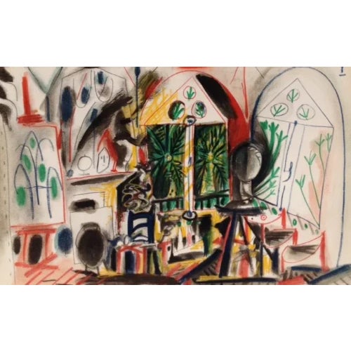 1990s Picasso Sketchbook Carnet De La Californie Print # 1 Dated 19/11/1955 For Sale