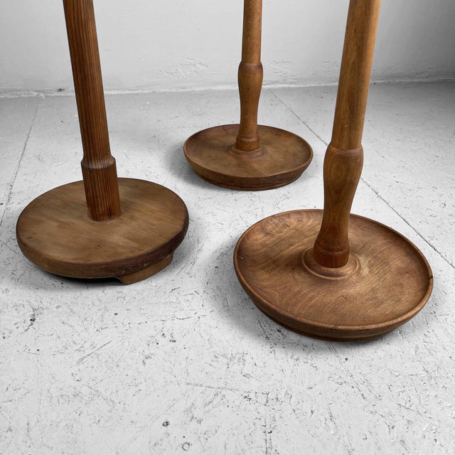 Taishō Japanese Shokudai Temple Candlesticks, 1920, Set of 3 For Sale - Image 16 of 17