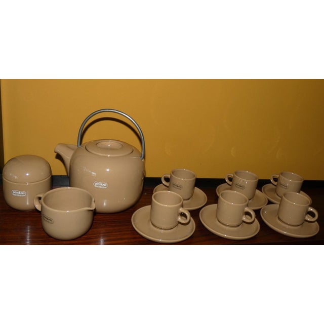 Ceramic Primaluna Coffee Set by Pozzi Ceramiche, Italy, 1960s, Set of 15 For Sale - Image 7 of 9