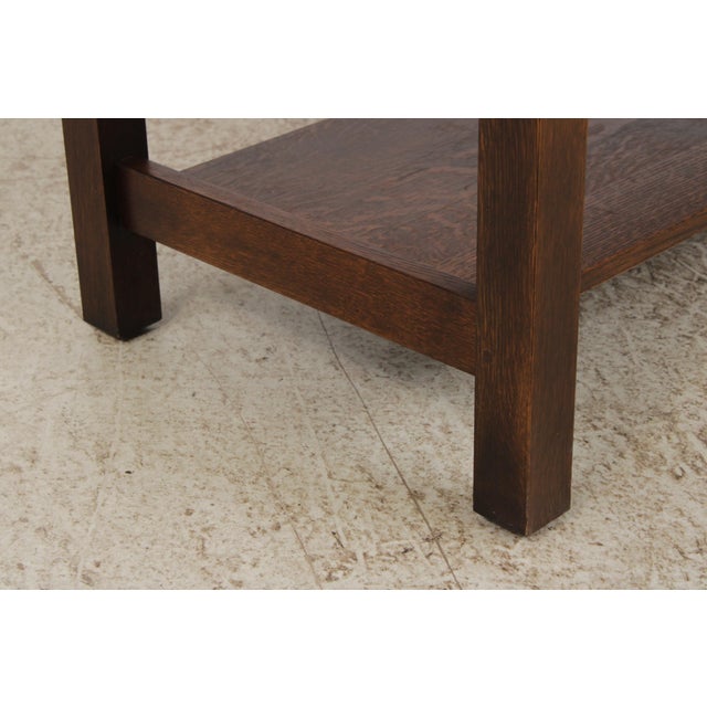 Wood Stickley Mission Oak Arts & Crafts Sideboard W. Backsplash For Sale - Image 7 of 18