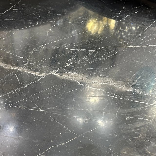 Mid-Century Modern Marquina Marble Side Table, 1970s For Sale - Image 3 of 6
