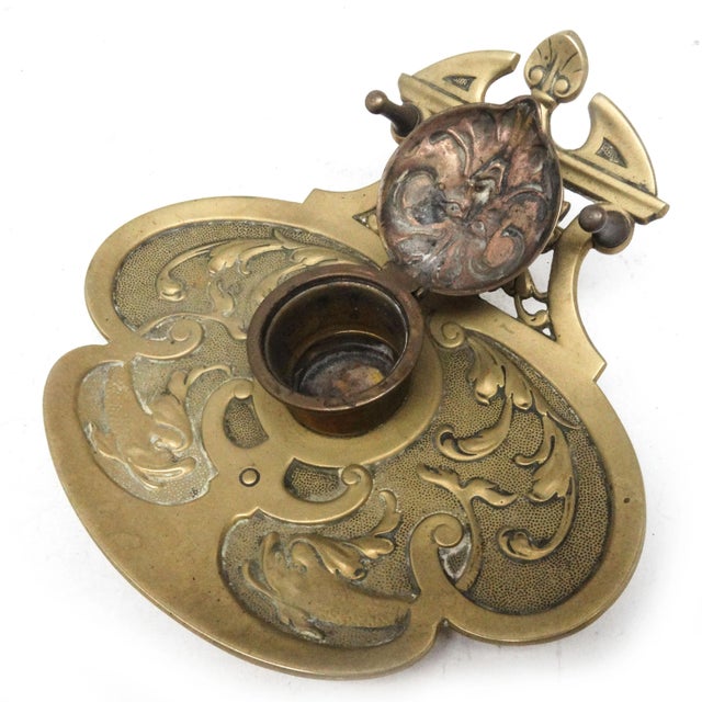 Art Nouveau Inkwell, Germany, 1890s, in Very Good conditions. Designed 1890 to 1919