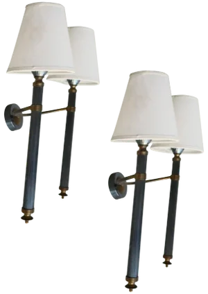 French Vintage 2-Arm Sconces - Pair
