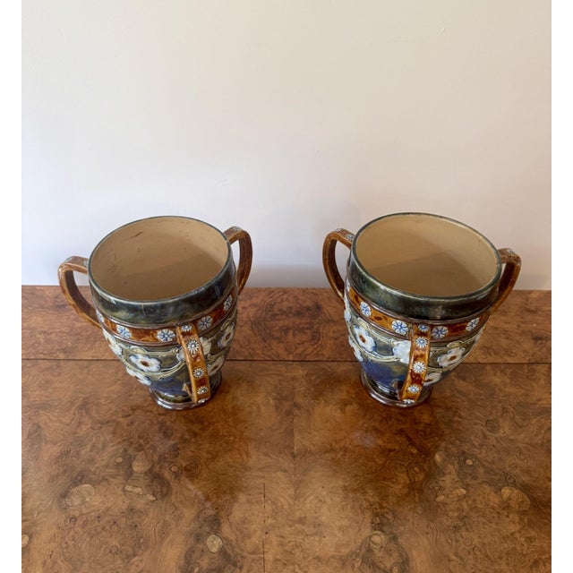 Antique Loving Cups from Royal Doulton, 1900s, Set of 2 For Sale - Image 4 of 10