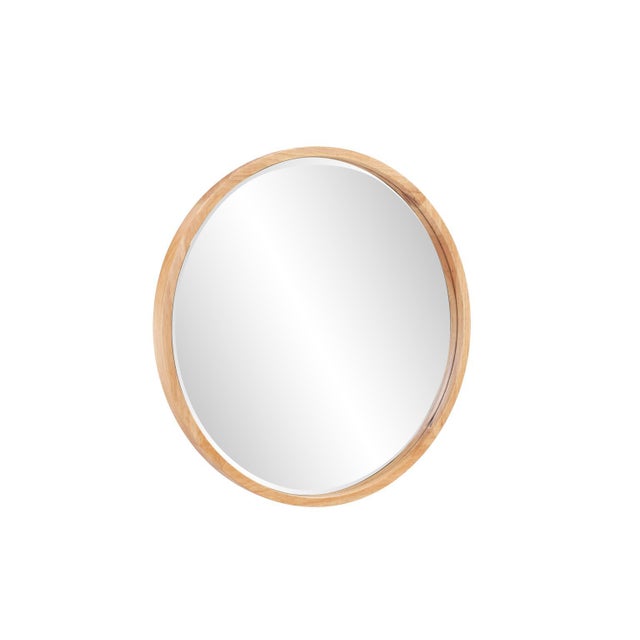 Transitional Johann Round Beveled Mirror For Sale - Image 3 of 9