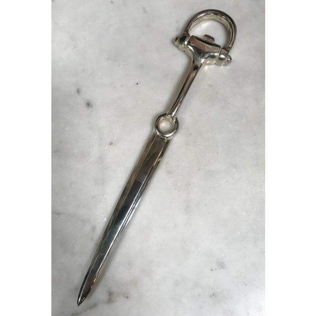 Vintage Silver Plated Equestrian Letter Opener, Italy, 1980s For Sale - Image 10 of 10