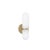 Salon Alabaster Sconce Small, Natural Brass For Sale - Image 4 of 8