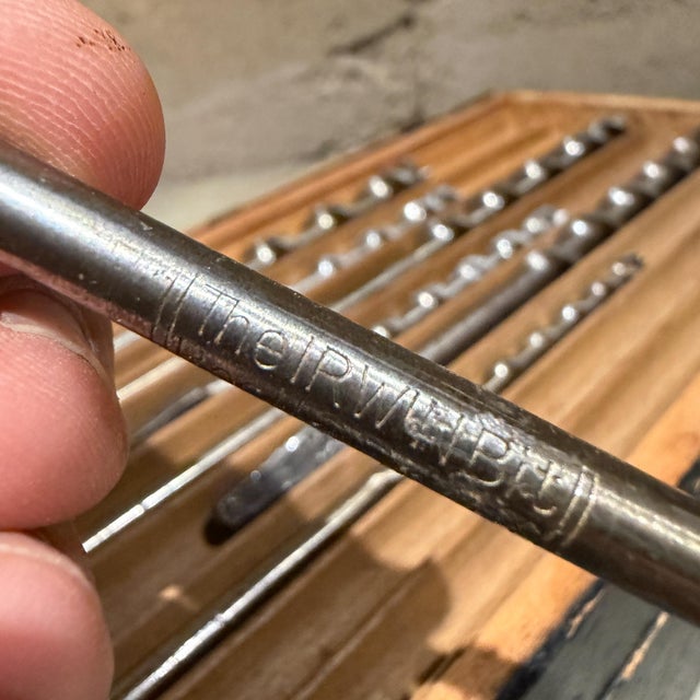 Vintage Tool Set Features Classic Auger Bits Irwing Carpenter Mid-Century For Sale - Image 9 of 18