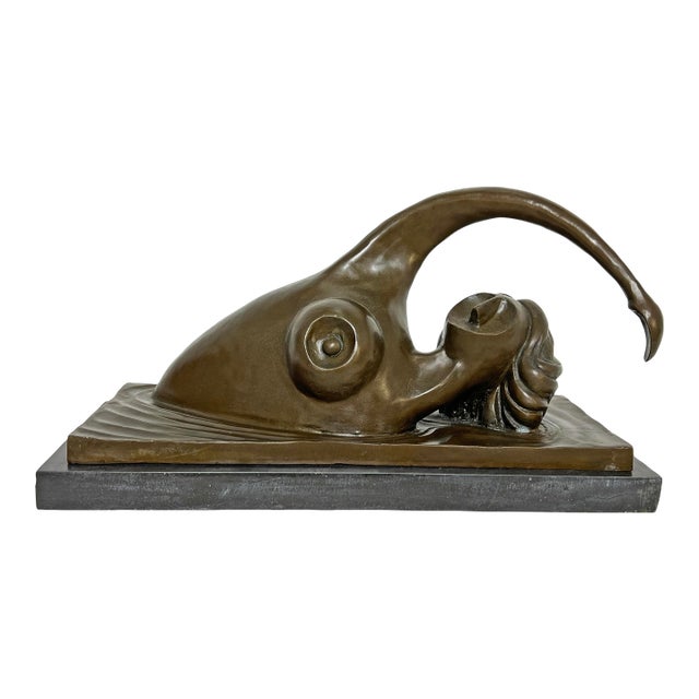 Bronze Art Deco Style Sculpture of a Nude Swimmer by Wayne Current For Sale