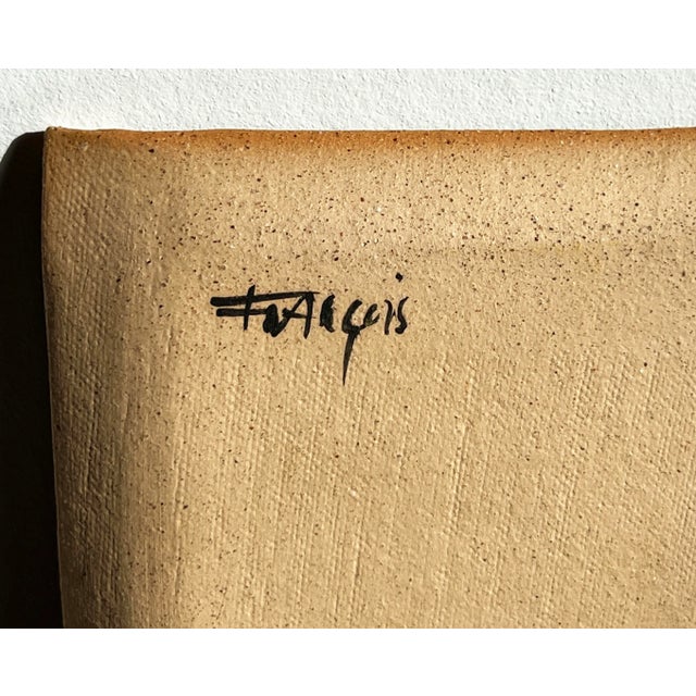 Vintage Bliue Mid Century Modern Art Pottery Tray / Dish For Sale - Image 9 of 9