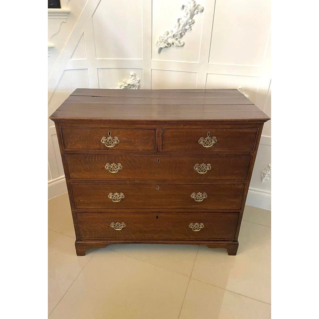 Antique George III Chest of Drawers in Oak For Sale - Image 11 of 11